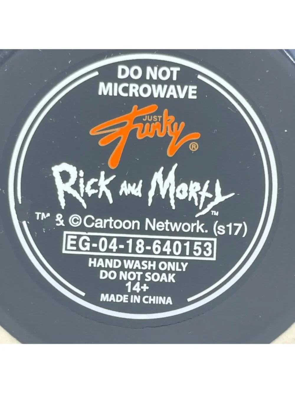 rick & morty just funky ceramic mug cartoon network collectible